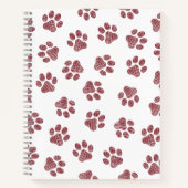 Doodle Paws, Dog Paws, Burgund Paws Notizblock (Vorderseite)