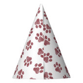 Doodle Paws, Dog Paws, Burgund Paws Partyhütchen (Rückseite)
