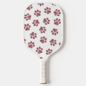 Doodle Paws, Dog Paws, Burgund Paws Pickleball Schläger (Vorderseite)