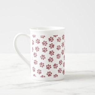 Doodle Paws, Dog Paws, Burgund Paws Porzellantasse
