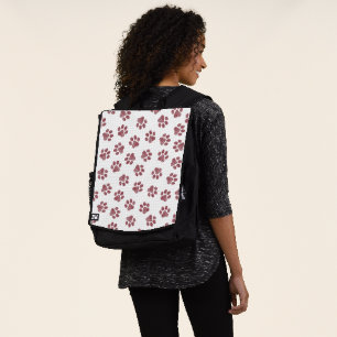 Doodle Paws, Dog Paws, Burgund Paws Rucksack
