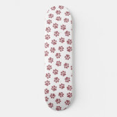Doodle Paws, Dog Paws, Burgund Paws Skateboard (Vorderseite)
