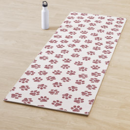 Doodle Paws, Dog Paws, Burgund Paws Yogamatte