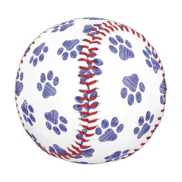Doodle Paws, Hundepaws, blaue Paws, undurchsichtig Baseball