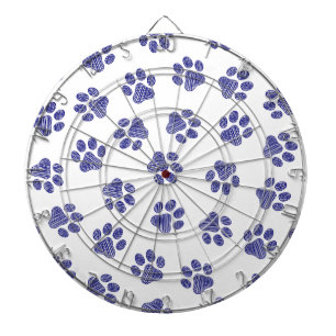 Doodle Paws, Hundepaws, blaue Paws, undurchsichtig Dartscheibe