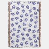 Doodle Paws, Hundepaws, blaue Paws, undurchsichtig Decke (Vorderseite Vertikal)
