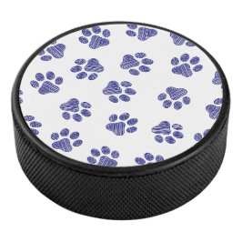 Doodle Paws, Hundepaws, blaue Paws, undurchsichtig Eishockey Puck