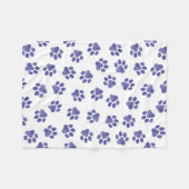 Doodle Paws, Hundepaws, blaue Paws, undurchsichtig Fleecedecke (Vorderseite (Horizontal))