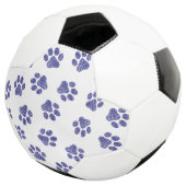 Doodle Paws, Hundepaws, blaue Paws, undurchsichtig Fußball (Dreiviertel)