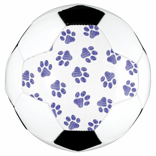 Doodle Paws, Hundepaws, blaue Paws, undurchsichtig Fußball (Vorderseite)