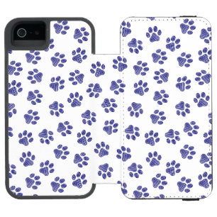 Doodle Paws, Hundepaws, blaue Paws, undurchsichtig Incipio Watson™ iPhone 5 Geldbörsen Hülle