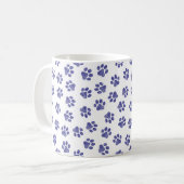 Doodle Paws, Hundepaws, blaue Paws, undurchsichtig Kaffeetasse (Vorderseite Links)