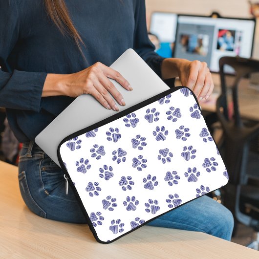 Doodle Paws, Hundepaws, blaue Paws, undurchsichtig Laptopschutzhülle