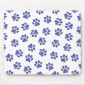 Doodle Paws, Hundepaws, blaue Paws, undurchsichtig Mousepad (Vorne)