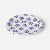 Doodle Paws, Hundepaws, blaue Paws, undurchsichtig Pappteller (Schrägansicht)