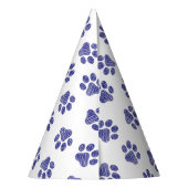 Doodle Paws, Hundepaws, blaue Paws, undurchsichtig Partyhütchen (Rückseite)