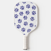 Doodle Paws, Hundepaws, blaue Paws, undurchsichtig Pickleball Schläger (Rückseite)