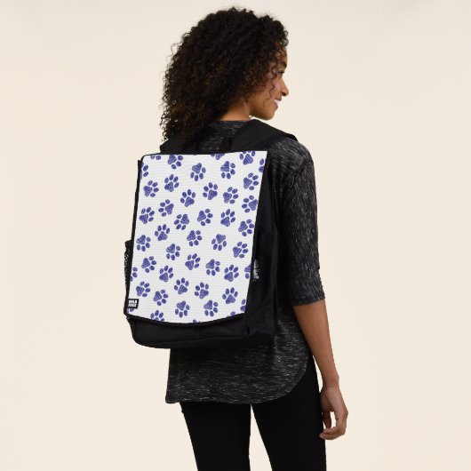 Doodle Paws, Hundepaws, blaue Paws, undurchsichtig Rucksack (Ausgewaschen)