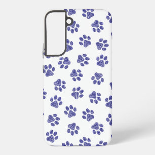 Doodle Paws, Hundepaws, blaue Paws, undurchsichtig Samsung Galaxy Hülle