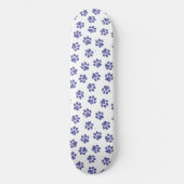 Doodle Paws, Hundepaws, blaue Paws, undurchsichtig Skateboard (Vorderseite)