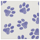 Doodle Paws, Hundepaws, blaue Paws, undurchsichtig Stoff (Nahaufnahme)