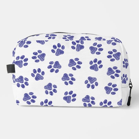 Doodle Paws, Hundepaws, blaue Paws, undurchsichtig Waschbeutel (Vorderseite)