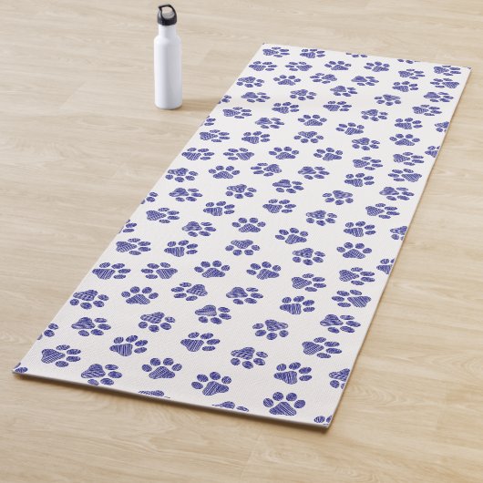 Doodle Paws, Hundepaws, blaue Paws, undurchsichtig Yogamatte (Beispiel)