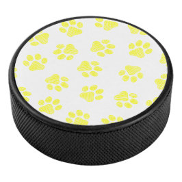 Doodle Paws, Hundepaws, gelbe Paare Eishockey Puck