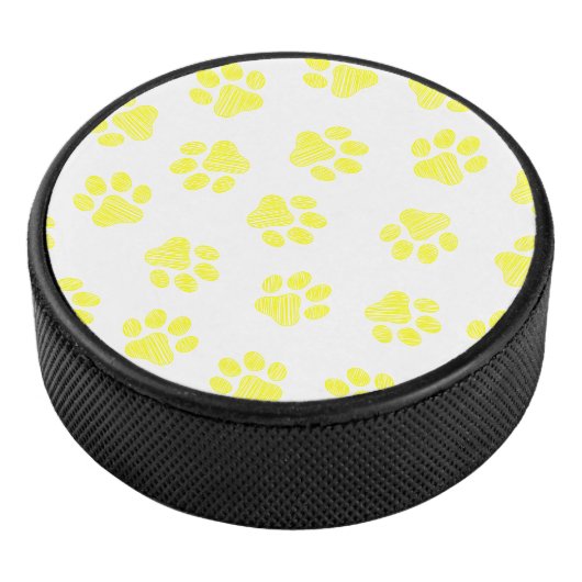 Doodle Paws, Hundepaws, gelbe Paare Eishockey Puck (3/4)