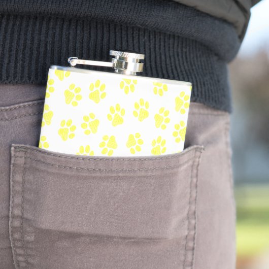 Doodle Paws, Hundepaws, gelbe Paare Flachmann (Beispiel)