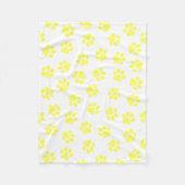 Doodle Paws, Hundepaws, gelbe Paare Fleecedecke (Vorderseite)