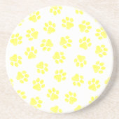 Doodle Paws, Hundepaws, gelbe Paare Getränkeuntersetzer (Vorne)