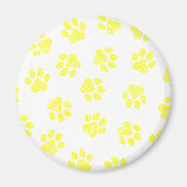 Doodle Paws, Hundepaws, gelbe Paare Magnet (Vorne)