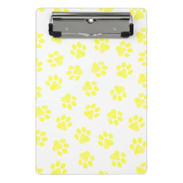 Doodle Paws, Hundepaws, gelbe Paare Mini Klemmbrett