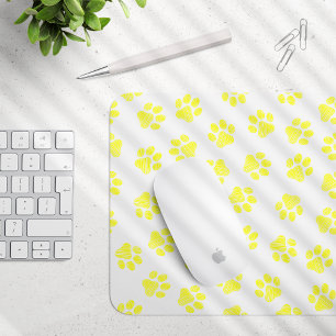 Doodle Paws, Hundepaws, gelbe Paare Mousepad