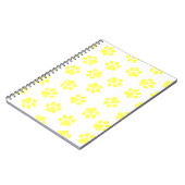Doodle Paws, Hundepaws, gelbe Paare Notizblock (Linke Seite)