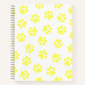 Doodle Paws, Hundepaws, gelbe Paare Notizblock (Vorderseite)