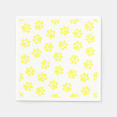 Doodle Paws, Hundepaws, gelbe Paare Serviette (Vorderseite)
