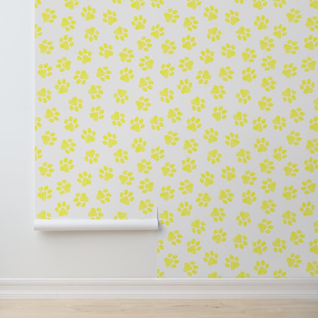 Doodle Paws, Hundepaws, gelbe Paare Tapete (Anwendung)