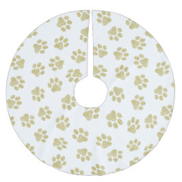 Doodle Paws, Hundepaws, Goldpaare Polyester Weihnachtsbaumdecke