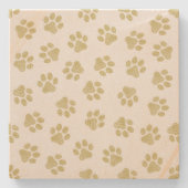 Doodle Paws, Hundepaws, Goldpaare Steinuntersetzer (Vorderseite)