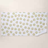 Doodle Paws, Hundepaws, Goldpaare Strandtuch (Vorderseite)