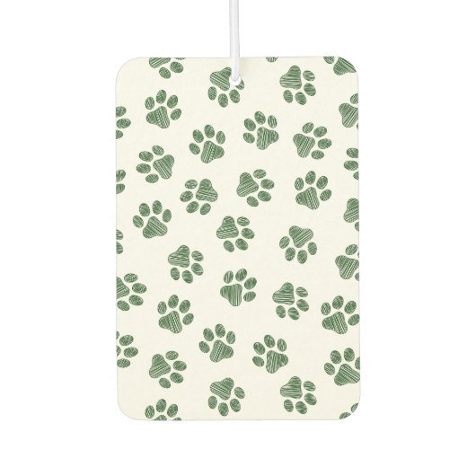 Doodle Paws, Hundepaws, grüne Paws Autolufterfrischer (Vorderseite)