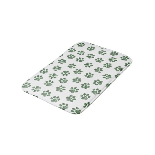 Doodle Paws, Hundepaws, grüne Paws Badematte (Schrägansicht)