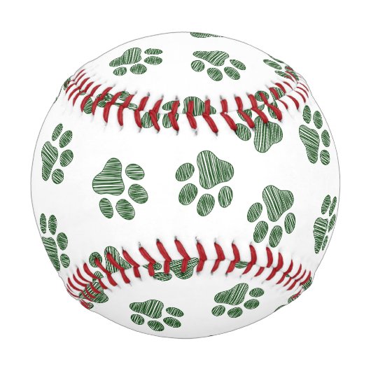 Doodle Paws, Hundepaws, grüne Paws Baseball (Vorderseite)