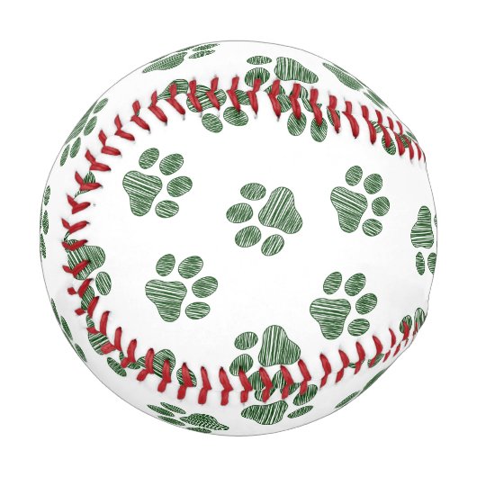 Doodle Paws, Hundepaws, grüne Paws Baseball (Vorderseite Links)