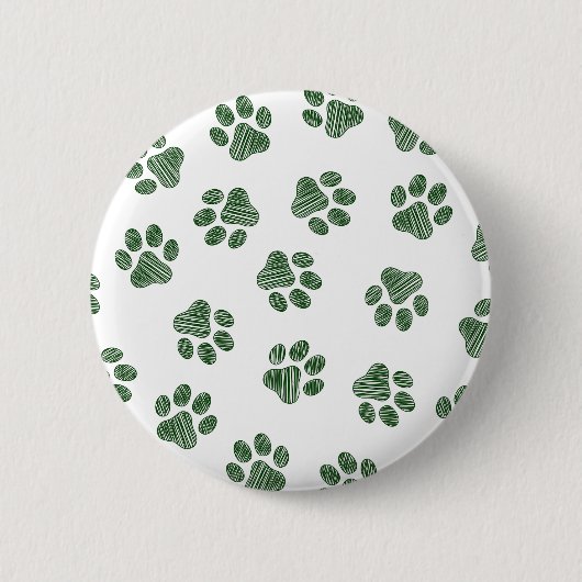 Doodle Paws, Hundepaws, grüne Paws Button (Vorderseite)