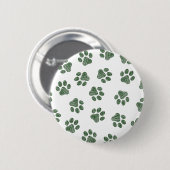 Doodle Paws, Hundepaws, grüne Paws Button (Vorne & Hinten)