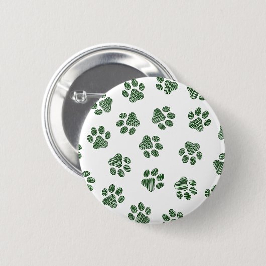 Doodle Paws, Hundepaws, grüne Paws Button (Vorne & Hinten)