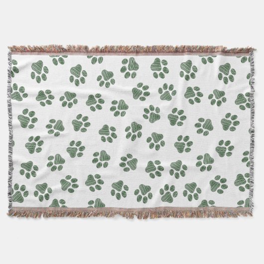 Doodle Paws, Hundepaws, grüne Paws Decke (Vorderseite)